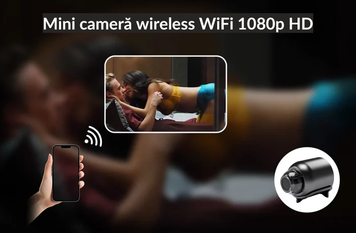 🥰📸Mini cameră wireless 1080P HD Wi-Fi