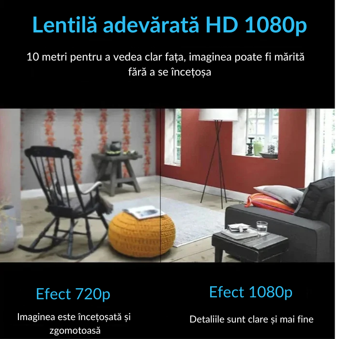 🥰📸Mini cameră wireless 1080P HD Wi-Fi